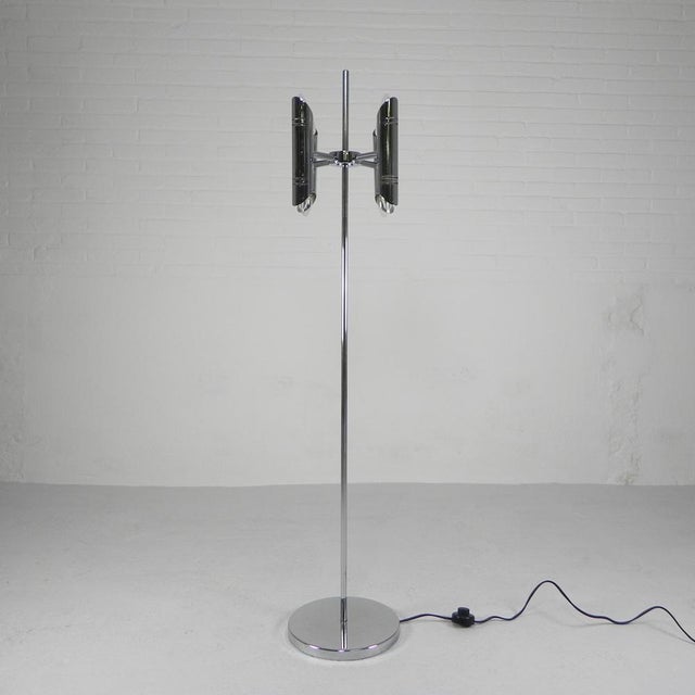 Vintage Space Age Chrome Floor Lamp, 1960s For Sale - Image 12 of 18
