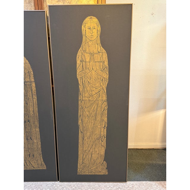 Twentieth Century Brass Rubbings Triptych, Set of Three For Sale In San Francisco - Image 6 of 17
