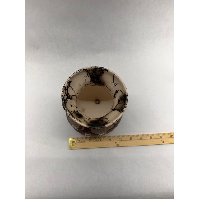 1980s 1980s Southwestern Horsehair Pottery Small Vase With Hand-Painted Desert Landscape For Sale - Image 5 of 7