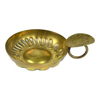 Early 20th Century French Tastevin or Sommelier's Silver Plated Wine Tasting Bowl Cup by Reine Pedauque Bourgogne For Sale