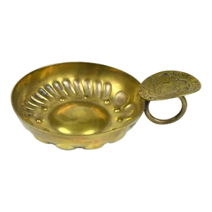Early 20th Century French Tastevin or Sommelier's Silver Plated Wine Tasting Bowl Cup by Reine Pedauque Bourgogne