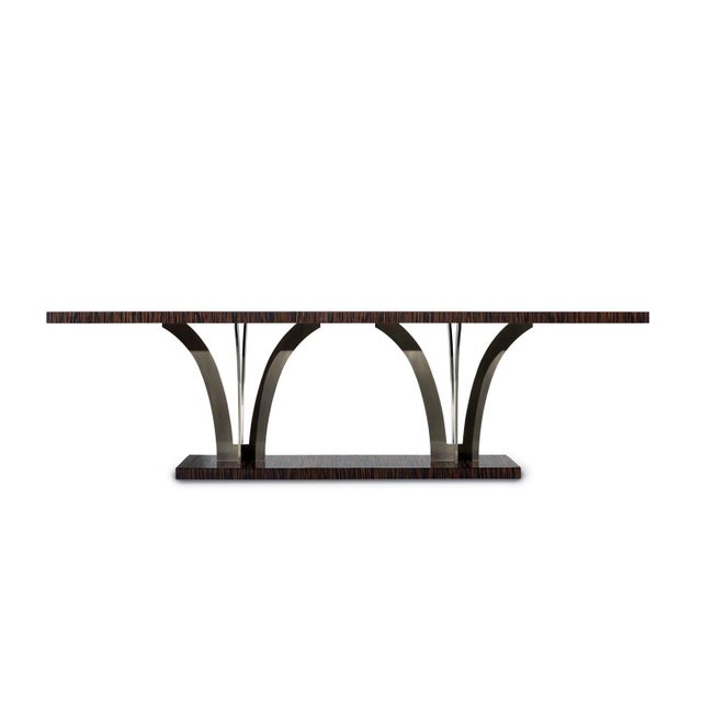 Contemporary Arcadia Contemporary Macassar Ebony Dining Table For Sale - Image 3 of 5