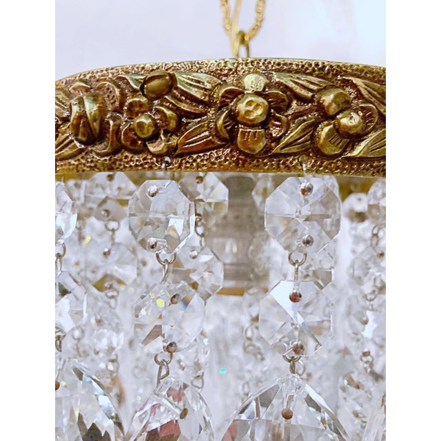 1920s Antique 1920s Italian Bronze Upside Down Layered Chandelier For Sale - Image 5 of 7