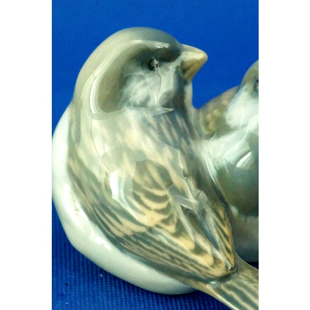 20th Century Porcelain Sparrows Statuette from Royal Copenhagen, Denmark, 1890s-1910s For Sale - Image 13 of 18
