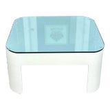 Karl Springer Raffia Clad Coffee Table For Sale