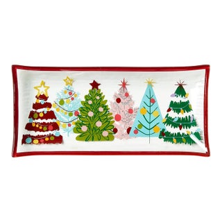 Groovy Trees Glass Trinket Tray For Sale