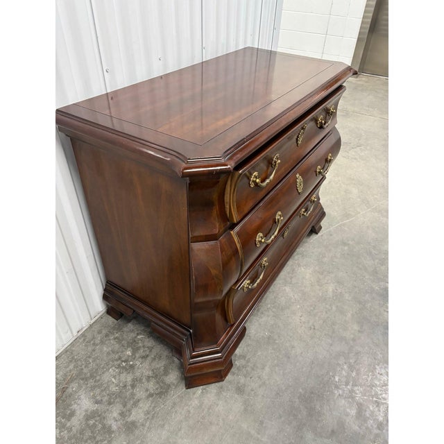 Late 20th Century Late 20th Century Cherry Italian Provincial Bombe Bachelor Chest by Century Cardella Collection For Sale - Image 5 of 12