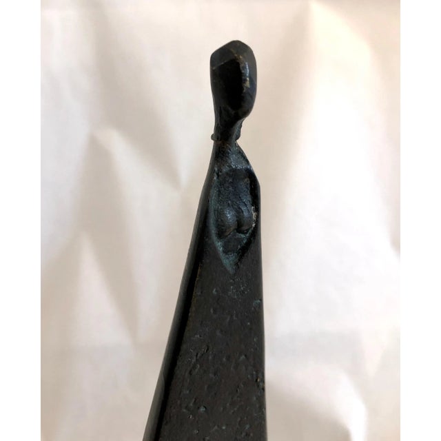 Sydney Kumalo, Sydney Kumalo Bronze Minimalist African Modernist Sculpture Figural Female Nude, 20th Century For Sale - Image 4 of 11