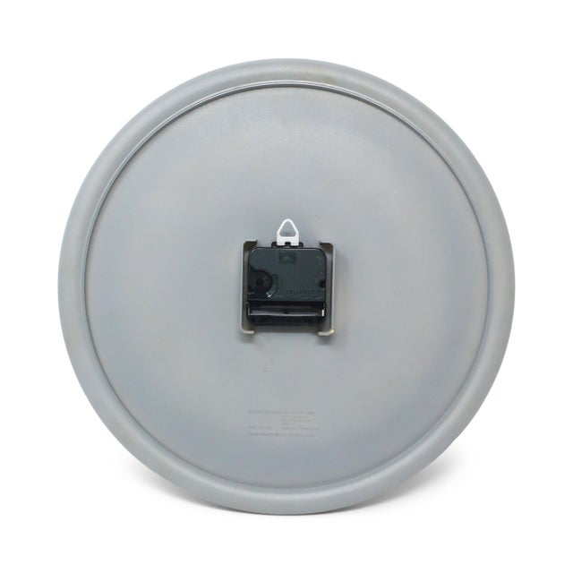 Gray 1980s Postmodern Canetti Wall Clock For Sale - Image 8 of 8