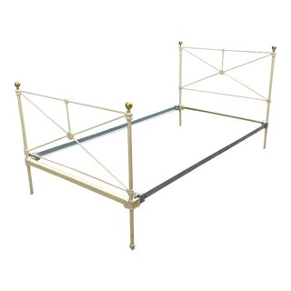 Early 19th Century Antique Wrought Iron Twin Bedframe For Sale