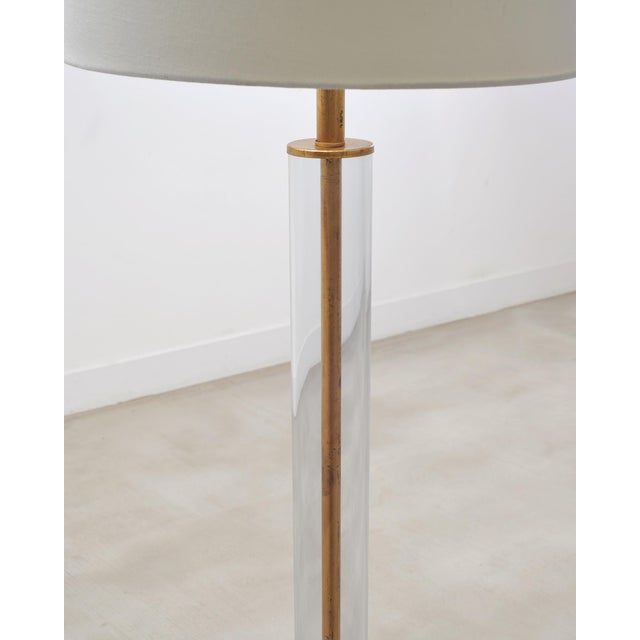 Late 20th Century Pair of Charles Hollis Jones Style Lucite Column Floor Lamps For Sale - Image 16 of 17