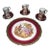 1960s French Limoges Plate With 6 Demitasses & Saucers - 13 pcs For Sale