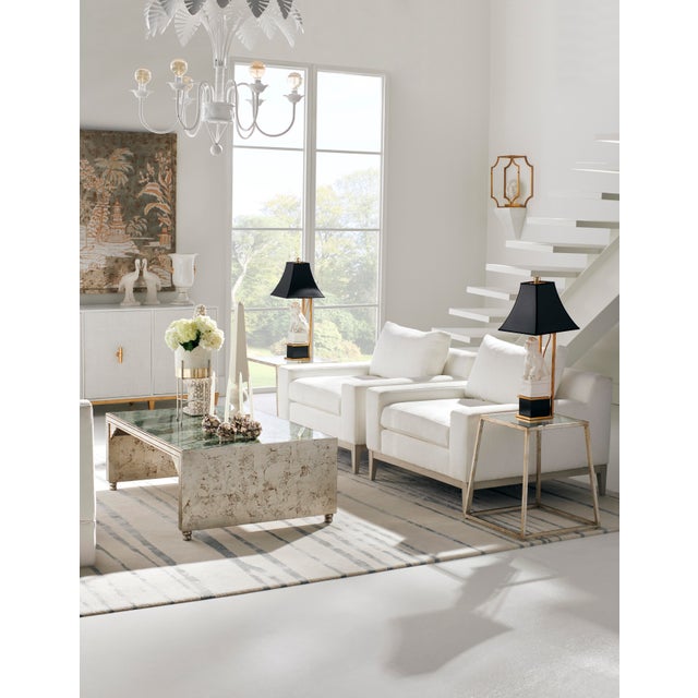 Hand painted wood panel with chinoiserie design, designed by Jamie Merida.