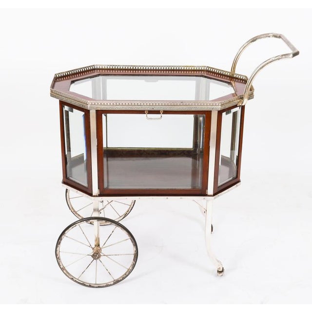 Antique Art Deco French Gilded Bar Cart, 1920s For Sale - Image 12 of 18