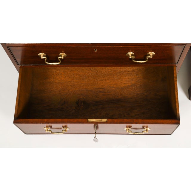 Vintage Flame Mahogany Bedside Chests with Slides, 20th Century, Set of 2 For Sale - Image 13 of 16