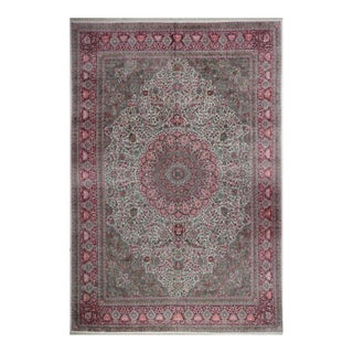 12x18 Indo Kashmir Silk Area Rug - 100901 For Sale