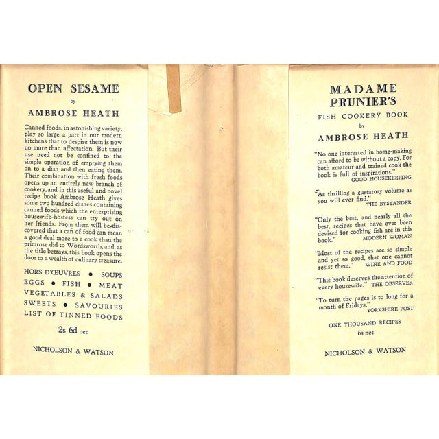 White "Open Sesame: Two Hundred Recipes for Canned Goods" 1939 Heath, Ambrose For Sale - Image 8 of 9