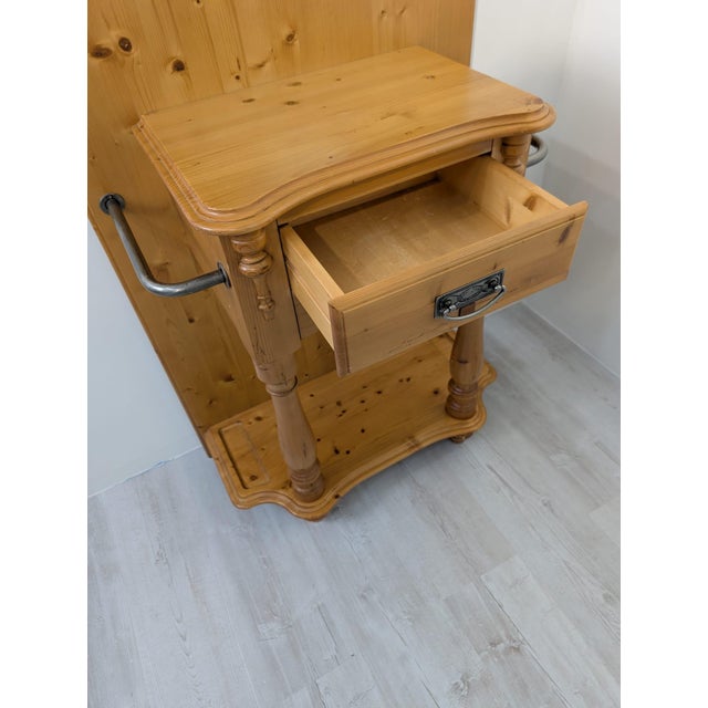Art Nouveau Pine Dressing Table with Mirror For Sale - Image 9 of 18
