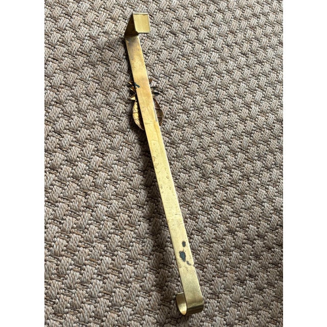 1990s Brass Pineapple Over the Door Wreath Hook For Sale - Image 5 of 6