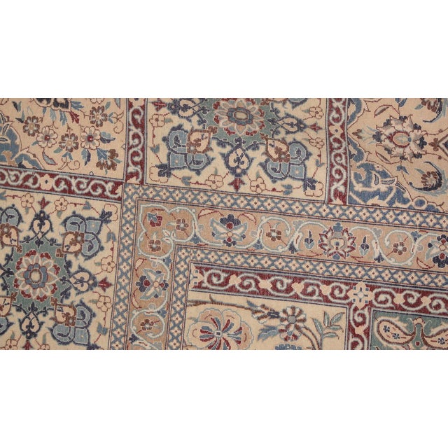 1990s Signed Persian Nain , 7'1" X 10'5" For Sale - Image 5 of 6