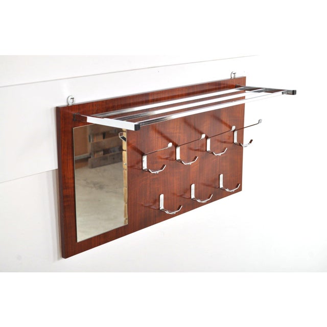 Vintage Coat Rack with Mirror, 1960s For Sale - Image 4 of 8