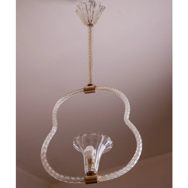 Vintage Murano Pendant Light, "Blucante Glass", 1950 For Sale - Image 12 of 12