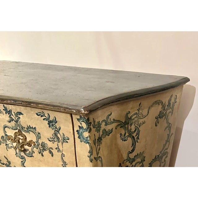 Antique Venetian Painted 2 Drawer Commode For Sale - Image 4 of 6