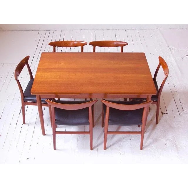 Andreas Tuck Rare Vintage At-316 Hans J. Wegner Extension Dining Table in Teak, 1960 For Sale - Image 4 of 10