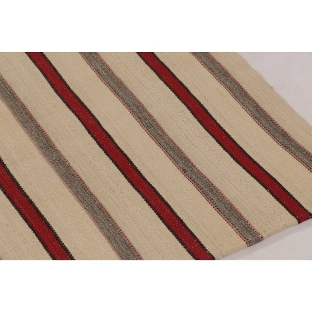 2020s Rug & Kilim's Contemporary Rez Kilim With Beige & Red Striped Design For Sale - Image 5 of 11