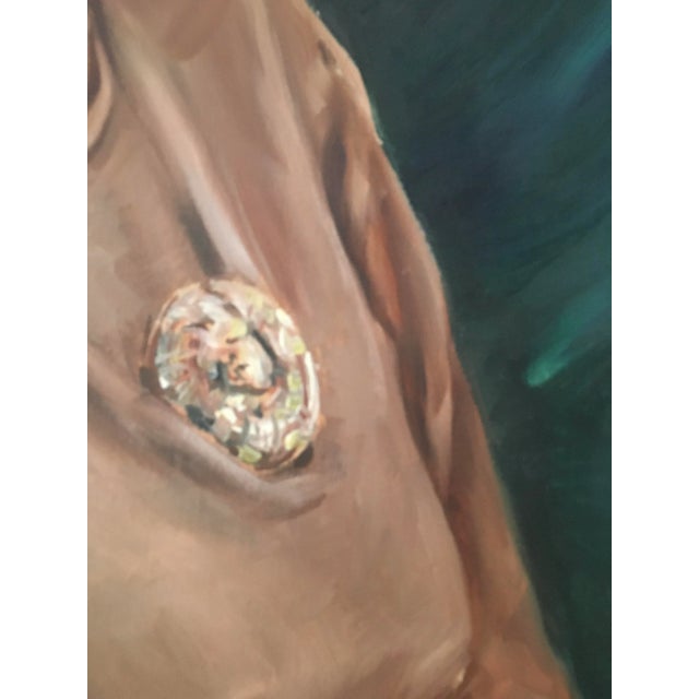 1940s Portrait of a Lady, Joe Yaegar Oil Painting, Framed For Sale - Image 5 of 10