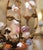 Early 20th C. French Four-Light Floral Tole Chandelier With Porcelain Flowers For Sale - Image 4 of 10