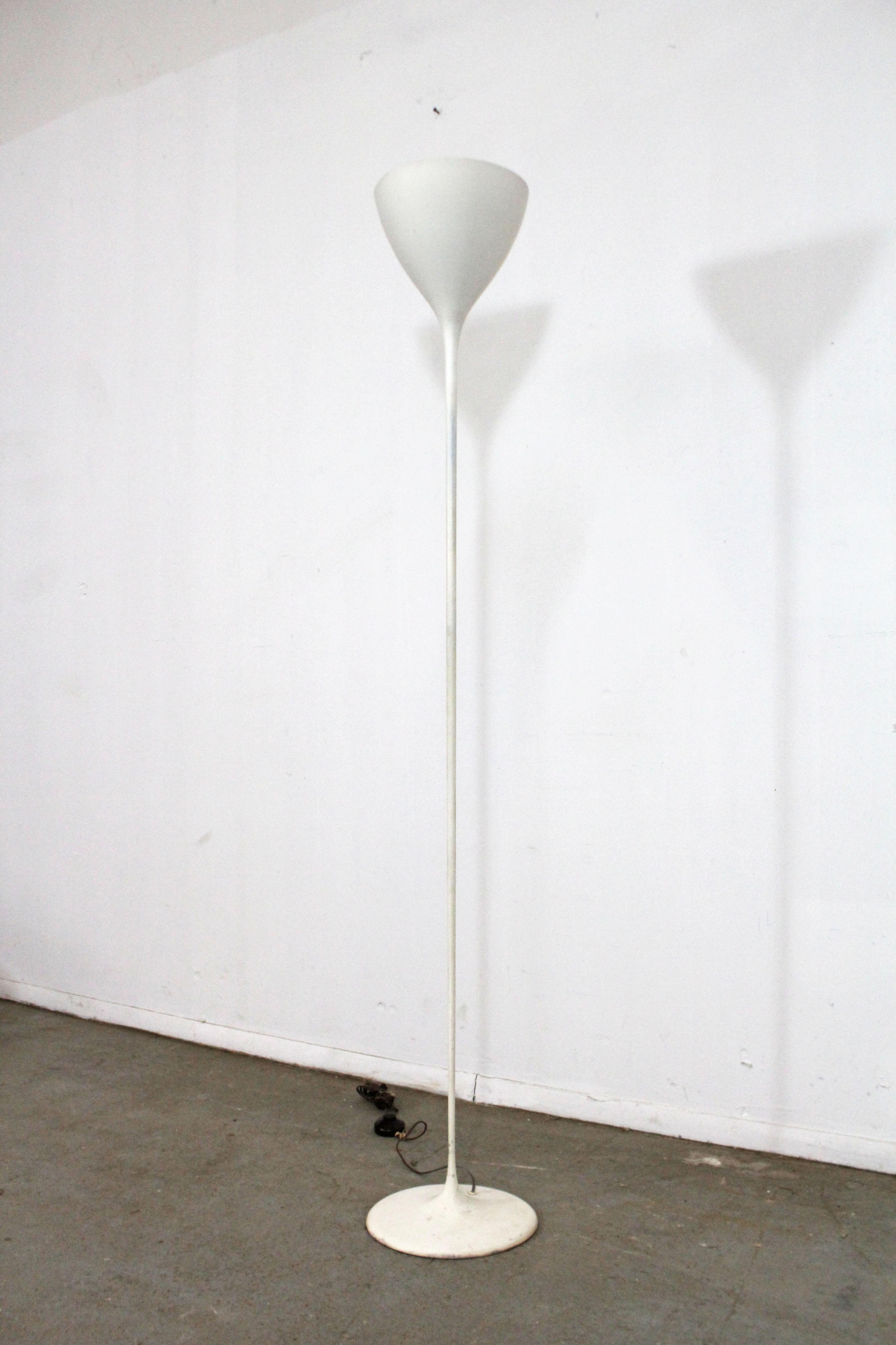 white torchiere floor lamp