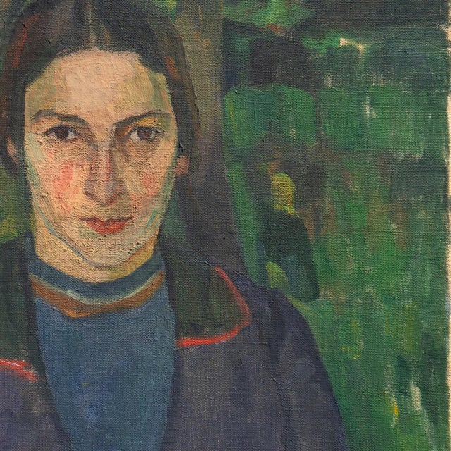 'Portrait of a Young Woman' by Agnes Louise Agnete Jensen, Bretonne, Brittany, France, Danish Royal Academy For Sale - Image 9 of 18