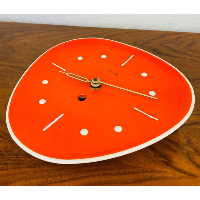 Wall Clock in Ceramic Teardrop Shape from Kienzle, 1950s For Sale - Image 6 of 8