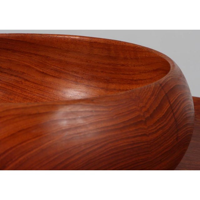 Turned Teak Bowl by Kay Bojeson, Denmark, 1960s For Sale - Image 4 of 7