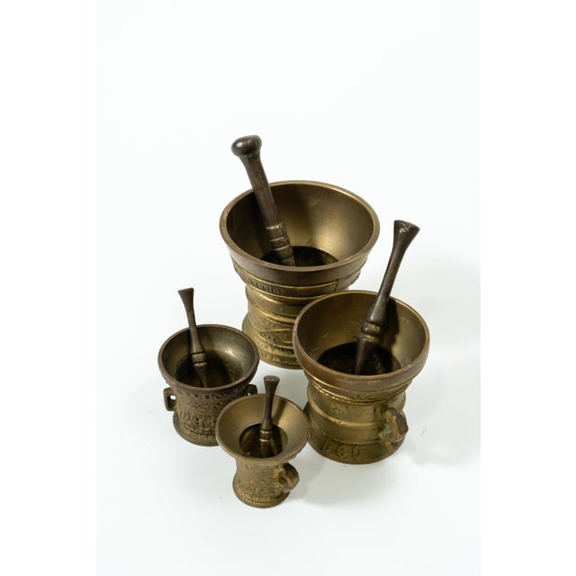 Gothic Bronze Mortars and Pestles, 1900s, Set of 8 For Sale - Image 3 of 3