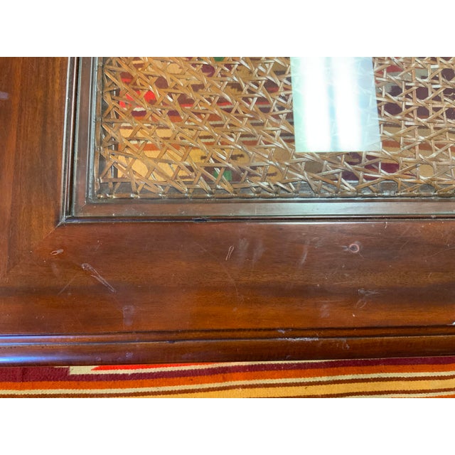 20th Century Ethan Allen Caned Top Coffee Table For Sale In New York - Image 6 of 14