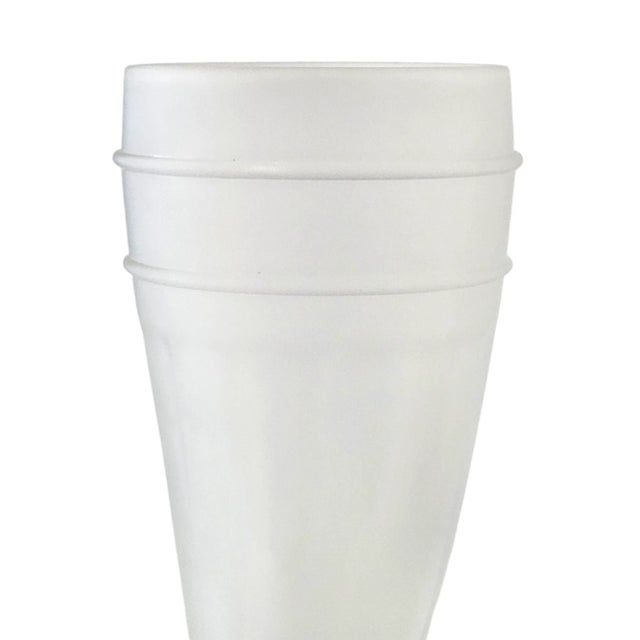 1970s Tiara Frosted Powder Horn Cornucopia Pilsner Glasses 8.25" For Sale - Image 5 of 7