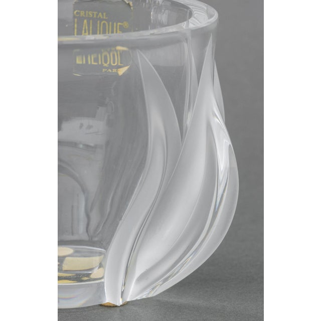 Late 20th Century Lalique Crystal "Deux Tulipes" Vase For Sale - Image 5 of 10
