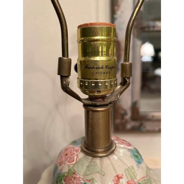 Frederick Cooper Pink and Green Table Lamp For Sale In Tampa - Image 6 of 6