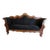 1840 Charles X Inlaid Wood and Black Velvet Sicilian Sofa For Sale