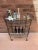 Mid-Century Modern Mid Century Metal Bar Cart Trolley on Wheels For Sale - Image 3 of 6