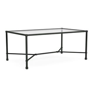 Brown Jordan Venetian 26" x 43" Coffee Table in Black Jade For Sale