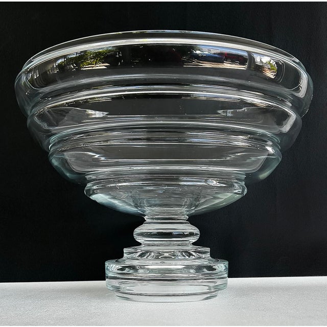 2020s Large Blown Glass Centerpiece Bowl by Global Views Made in Portugal For Sale - Image 5 of 10