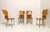Curved Wooden Chairs with Brass Legs, 1970, Set of 4 For Sale - Image 14 of 18