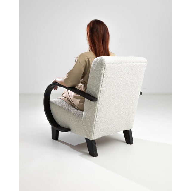 Jindrich Halabala 1950s Czech Wooden Armchair by J. Halabala For Sale - Image 4 of 7