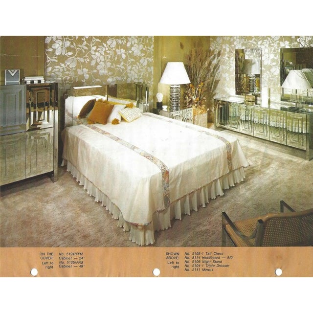 Vintage 1970s Mid Century Modern Mirrored Ello Credenza Cabinet Hollywood Regency For Sale In Palm Springs - Image 6 of 6