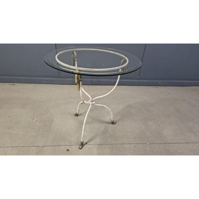 Mid-Century Italian Swan Side Table with Glass, 1970s For Sale - Image 9 of 10