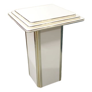 Vintage Column Pedestal With Stepped Top For Sale