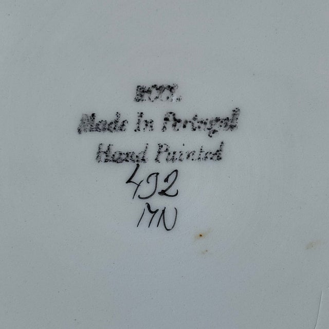 Mid-20th Century RCCL Portugal Ceramic Cachepot & Saucer For Sale - Image 12 of 12